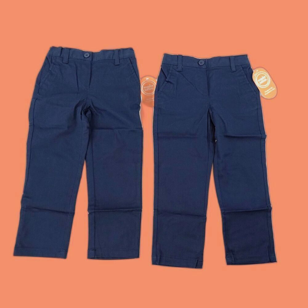 Girls Pants 2T Set of 2 Navy Blue School Uniform Bundle
